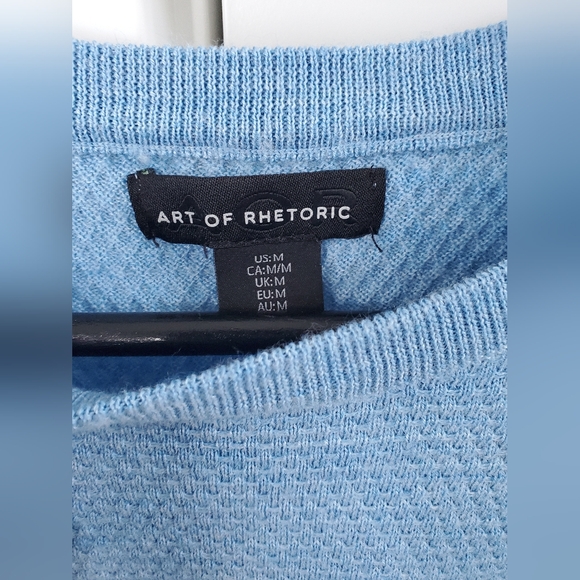 ART OF RHETORIC M- Mens Sweater, Very soft Knit, Gorgeous Shade of BLUE - Picture 2 of 7